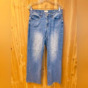 Nicole Miller Nomad Super High Rise Wide Leg Jeans, Size 8